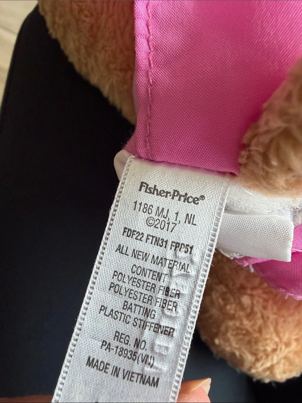 Fisher-Price Interactive Pink Plush Puppy with Music and Hand Buttons